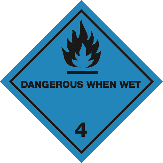 IMO 4.3 Dangerous when wet